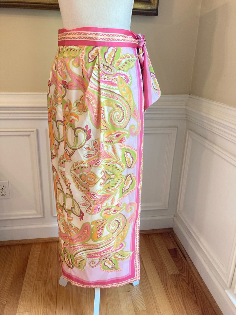 ANTONIO MELANI Set Clio Paisley Scarf Print Satin Top & Skirt - Picture 3 of 12